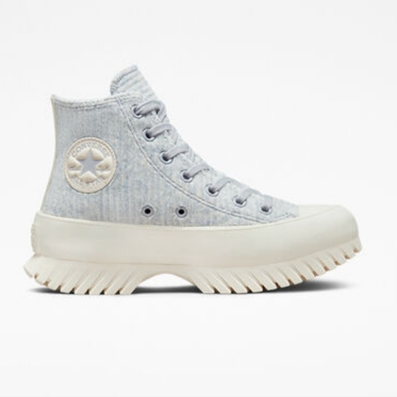 Converse Chuck Taylor All Star Lugged 2.0 Velour- Gravel/Egret/Egret Sz. M9 F11 - Picture 2 of 13
